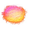Colorful crayon scribble texture stain isolated on white background