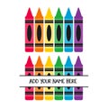 Colorful crayon vector Concept of back to school. Isolated on white background