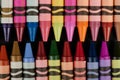 Colorful crayons close up view Royalty Free Stock Photo