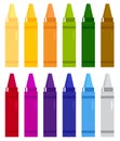 Colorful crayons set Royalty Free Stock Photo