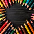 Colorful crayons with space for copy-text offer a world of creative possibilities and artistic exploration.