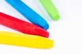 colorful crayons on white background Royalty Free Stock Photo