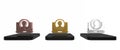 Colorful Create account screen icon isolated on white background. Minimalism concept. 3D render illustration