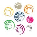 Colorful creative abstract circle logo design graphic element templat