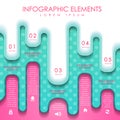 Colorful creative melting style infographic elements
