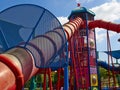 Colorful creative playground in a city park park