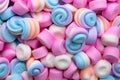 Colorful creative tasty marshmallow background