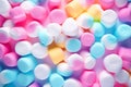 Colorful creative tasty marshmallow background