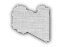 Map of Libya on old linen Royalty Free Stock Photo