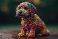 Colorful Crochet Dog Handmade Amigurumi Toy for Kids and Pet Lovers