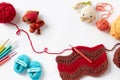 Colorful Crochet Project Royalty Free Stock Photo