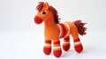 Colorful Crochet Stuffed Pony: A Dynamic And Realistic Animal Toy