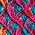 Colorful Braided Yarn Pattern: A Seamless Crochet In 3d