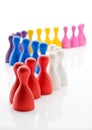 Colorful crowd in line Royalty Free Stock Photo