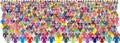 Colorful Crowd of People Vector