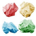Colorful crumpled paper wads Royalty Free Stock Photo