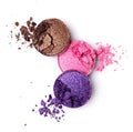 Colorful crushed eyeshadows Royalty Free Stock Photo