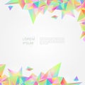 Colorful crystal background in polygon and abstrac