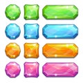 Colorful crystal buttons Royalty Free Stock Photo