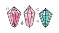 Colorful Crystal Gems Icon for Luxury, Magic, and Preciousness, vector design Generative AI Royalty Free Stock Photo