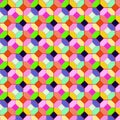 Colorful crystal repeat pattern with squares and hexagons Abstract gemstone background Royalty Free Stock Photo