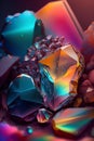 Colorful crystals on a dark background close-up macro photography. Royalty Free Stock Photo