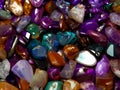 colorful crystals of precious stones as background Royalty Free Stock Photo