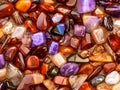 colorful crystals of precious stones as background Royalty Free Stock Photo