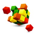 Colorful cube design, background of your . Royalty Free Stock Photo
