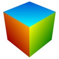 Colorful cube icon. Modern, bright generic icon / logo w stacked