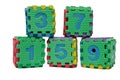 Colorful cube puzzle of odd numbers