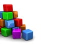 Colorful cubes Royalty Free Stock Photo