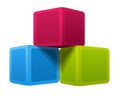 Colorful cubes Royalty Free Stock Photo