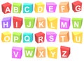 Colorful cubes alphabets