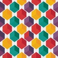 Colorful cubes in a tiled arrangement create a vibrant, geometric pattern Royalty Free Stock Photo