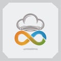 Colorful Culinary Infinity Logo Concept Royalty Free Stock Photo
