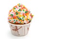 Colorful cup cake isolated Royalty Free Stock Photo