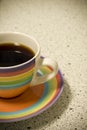 Colorful cup of coffee Royalty Free Stock Photo