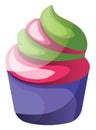 Colorful cupcakeillustration vector Royalty Free Stock Photo