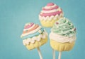 Colorful cupcake pops Royalty Free Stock Photo