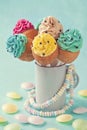 Colorful cupcake pops Royalty Free Stock Photo