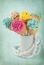 Colorful cupcake pops Royalty Free Stock Photo