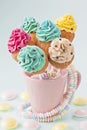 Colorful cupcake pops Royalty Free Stock Photo
