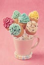 Colorful cupcake pops Royalty Free Stock Photo