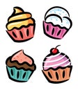 Colorful cupcake Royalty Free Stock Photo
