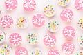 Colorful cupcakes on a white background Royalty Free Stock Photo