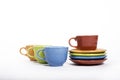 Colorful Cups and saucers