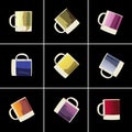 Colorful cups