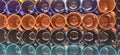 Colorful cups top view stock photo Royalty Free Stock Photo