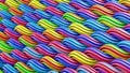 Colorful curles ornament abstract 3D render